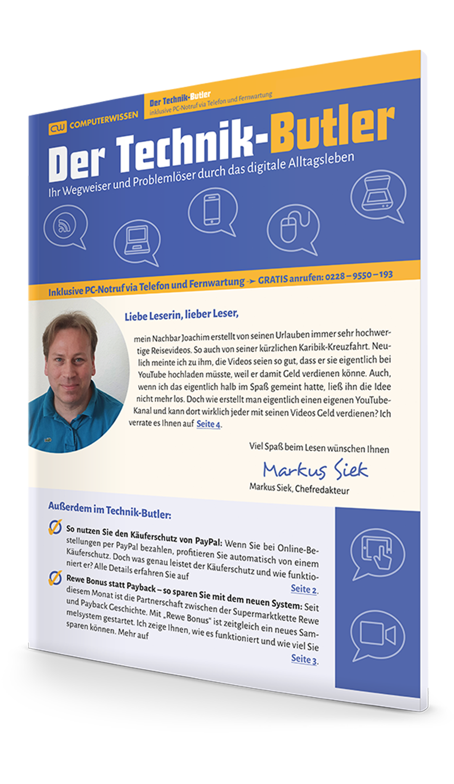 Technik-Butler kostenlos testen.
