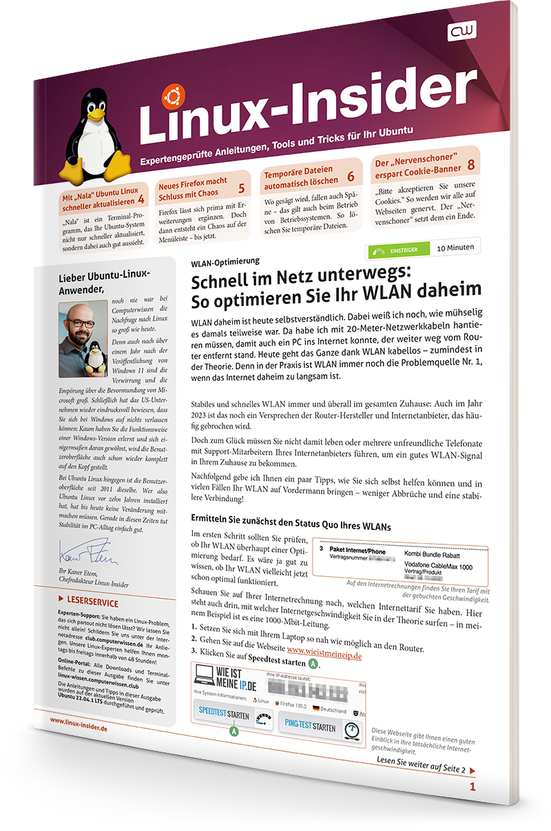 Inklusive: Die Linux-Insider-Erstausgabe