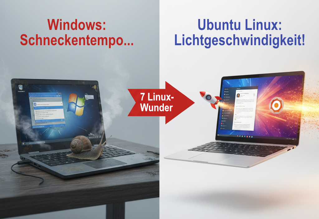 Ubuntu ist viel schneller als Windows.