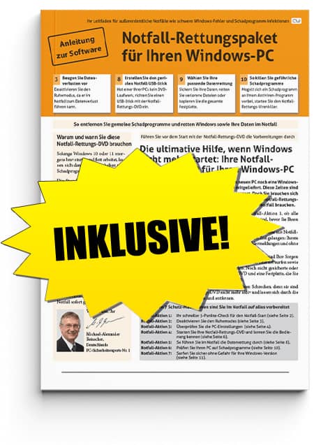 Gedruckte Anleitung zur DVD