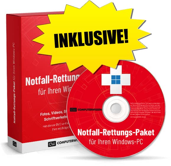 Notfall-Rettung-Paket f&uuml;r Ihren Windows-PC – Jetzt f&uuml;r den Ernstfall vorsorgen!