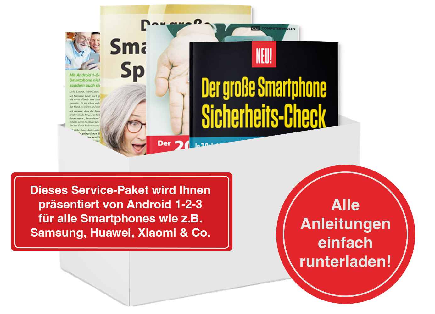Smartphone Sicherheits-Check, Lektionen Android 1-2-3, Smartphone-Spickzettel, 20-Minuten-Schnellstart